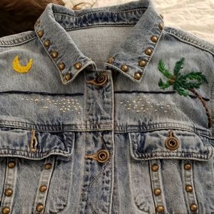 Seascape hand embroidery